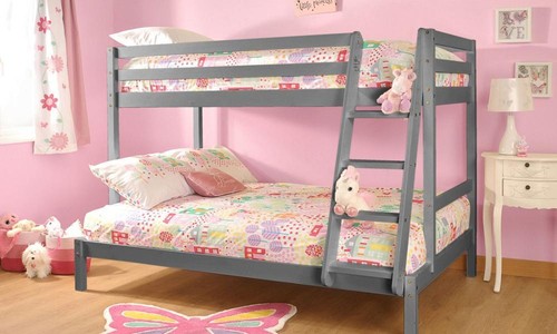Grey triple bunk bed premium - grey,