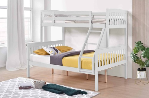 Triple bunk bed white pine - triple,