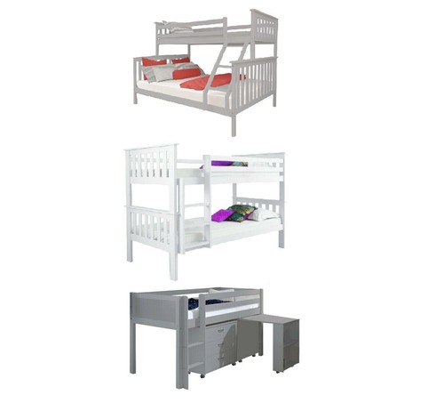 Wooden bunk bed - bed, double