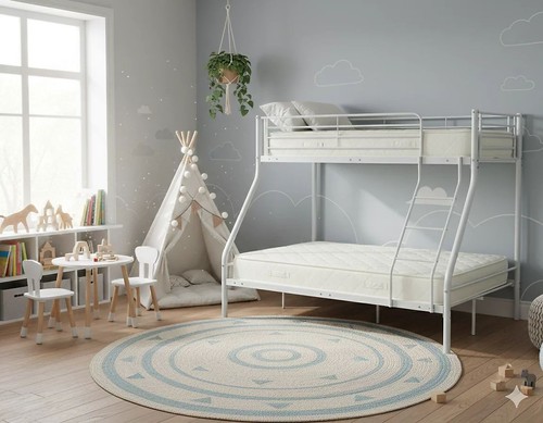 Triple sleeper metal bunk bed - metal,