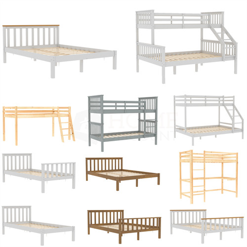 Wood bed single - bed, double