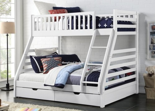 White grey wooden - white, double