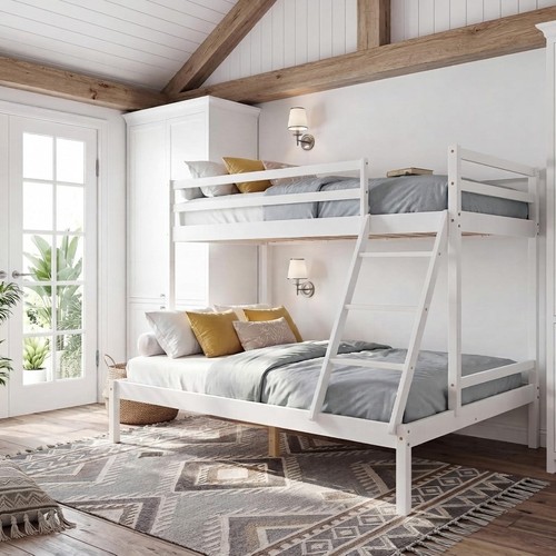 Elegant wooden triple - wooden, bunk