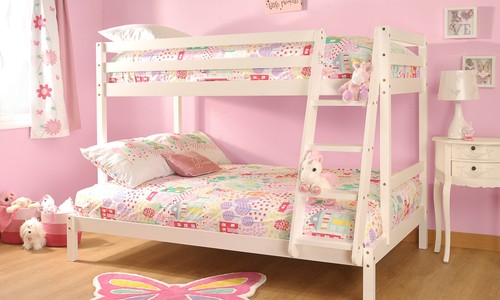 White triple bunk - white, bed